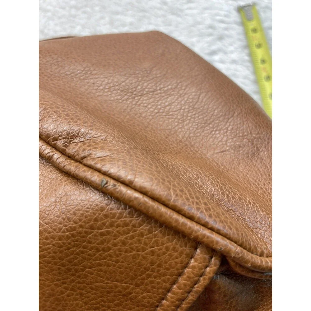 Forever 21 Women Brown Faux Vegan Leather Shoulder Hobo Bag Tote Gym Weekend
